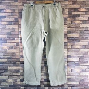 Men's CARIBBEAN Dusty Brown LINEN Drawstring Pants 38x29